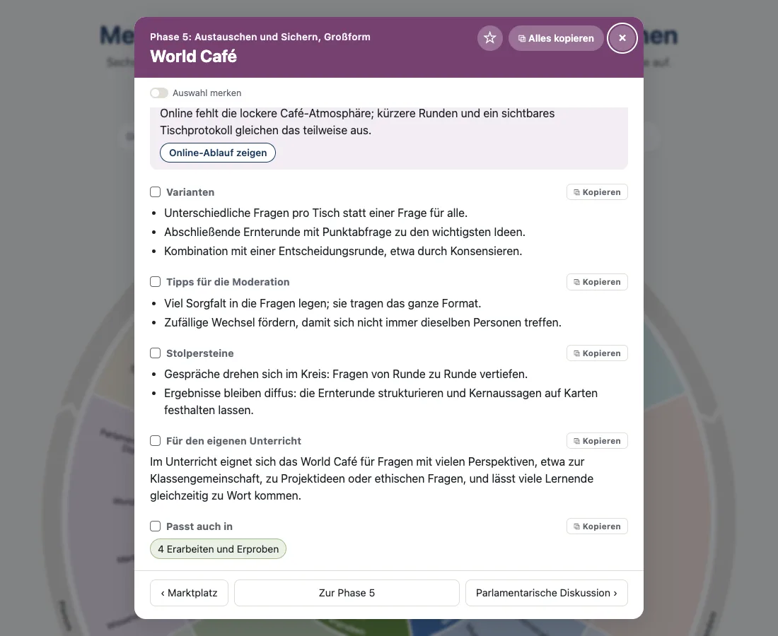Das Ende des Fensters mit der Fußleiste